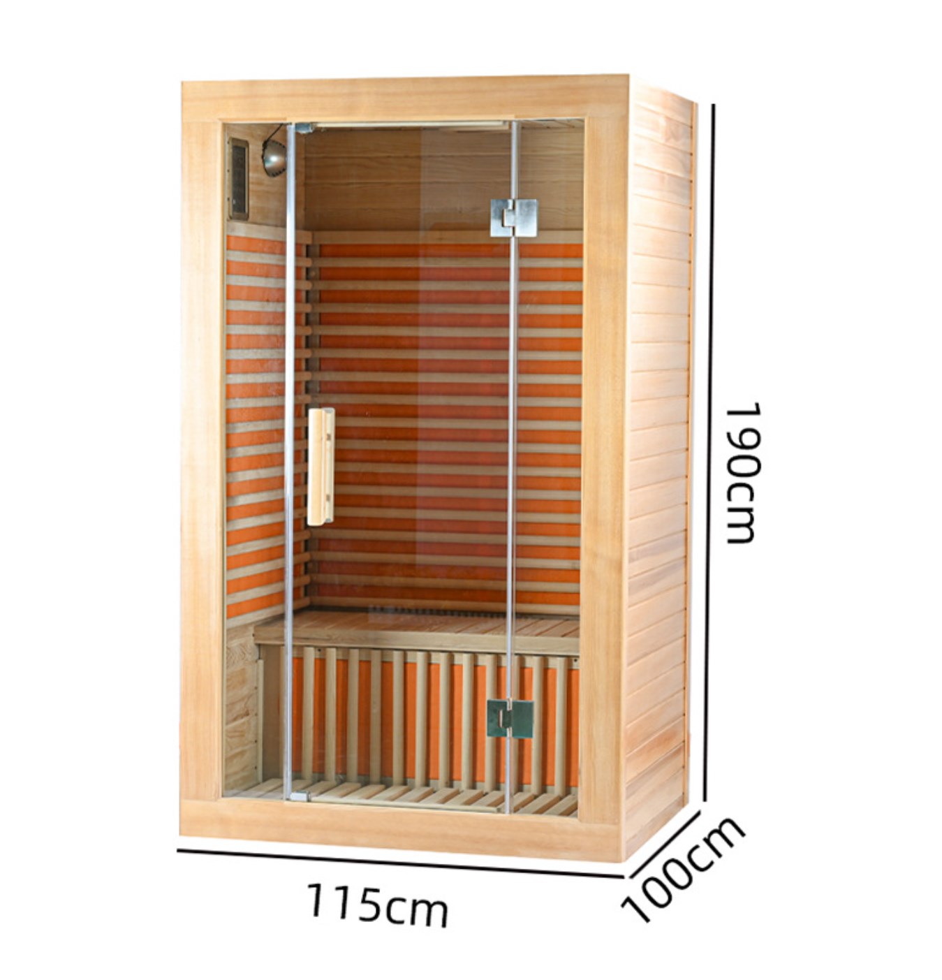 Sauna 1-2 pertsona Hemlock Urruneko infragorrien Sauna