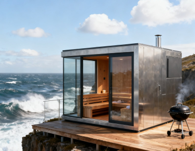 Tideside Retreat: Eguraldi guztietako kanpoko sauna iragazgaitza